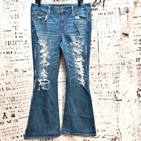American Eagle Outfitters Denim - American Eagle Boho Artist Distressed Flare Jeans